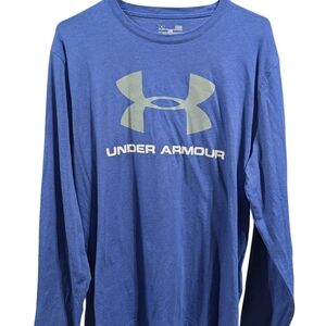 Men's Large Under Armour Long-sleeve, Loose, Heat Gear, Blue